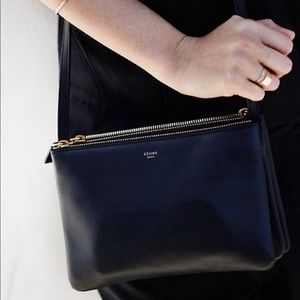 (SOLD) BNWT Celine Trio Small Black Lambskin Bag
